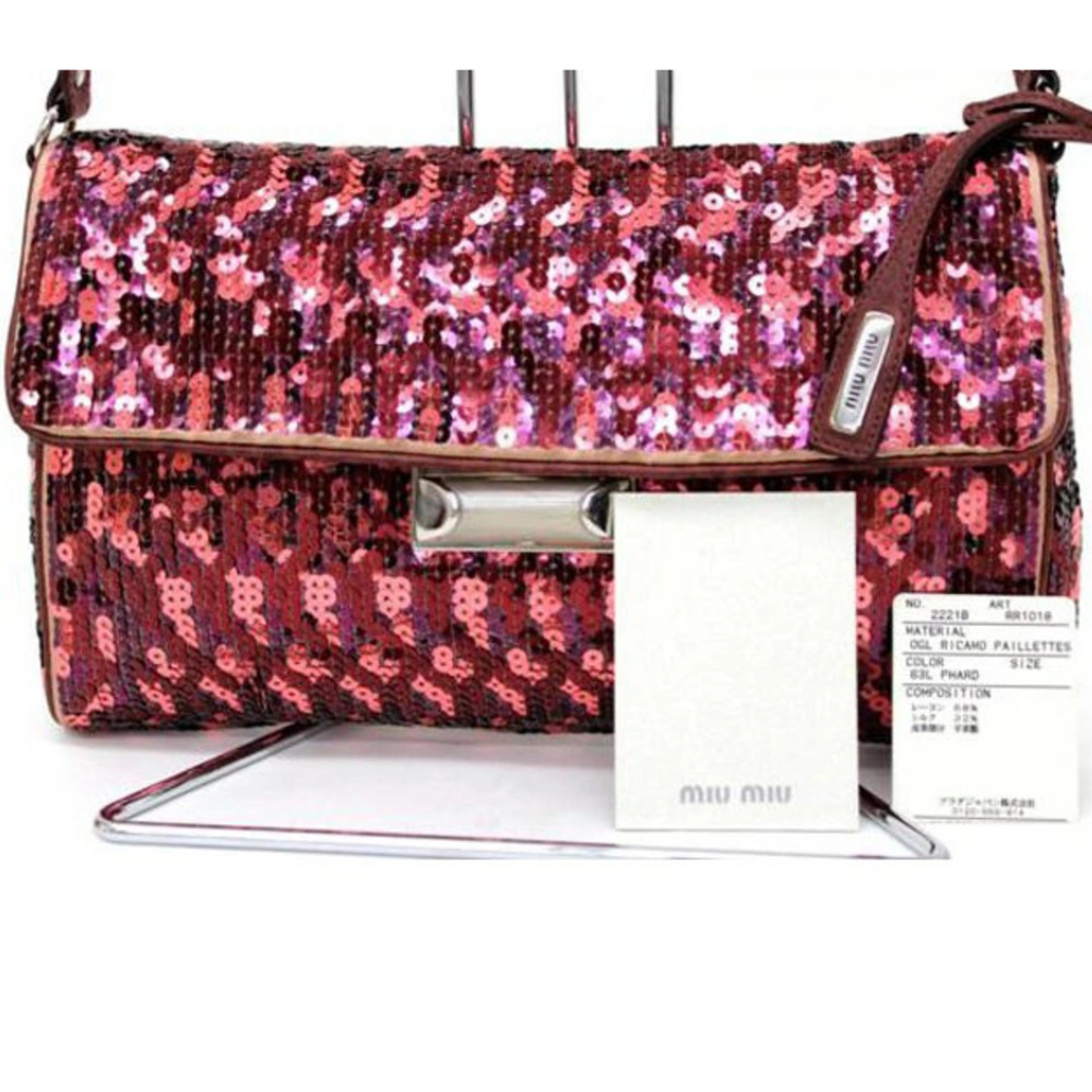 Miu MIu Sequin Clutch Shoulder Bag